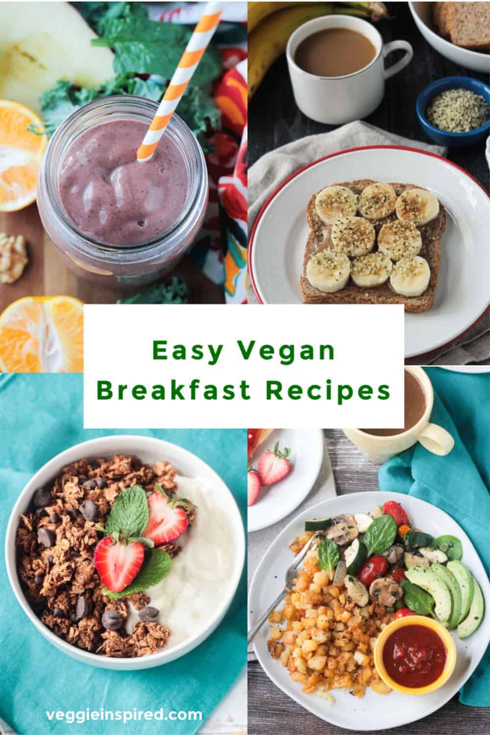 One Week of Easy Plant Based Breakfast Recipes ~ Veggie Inspired