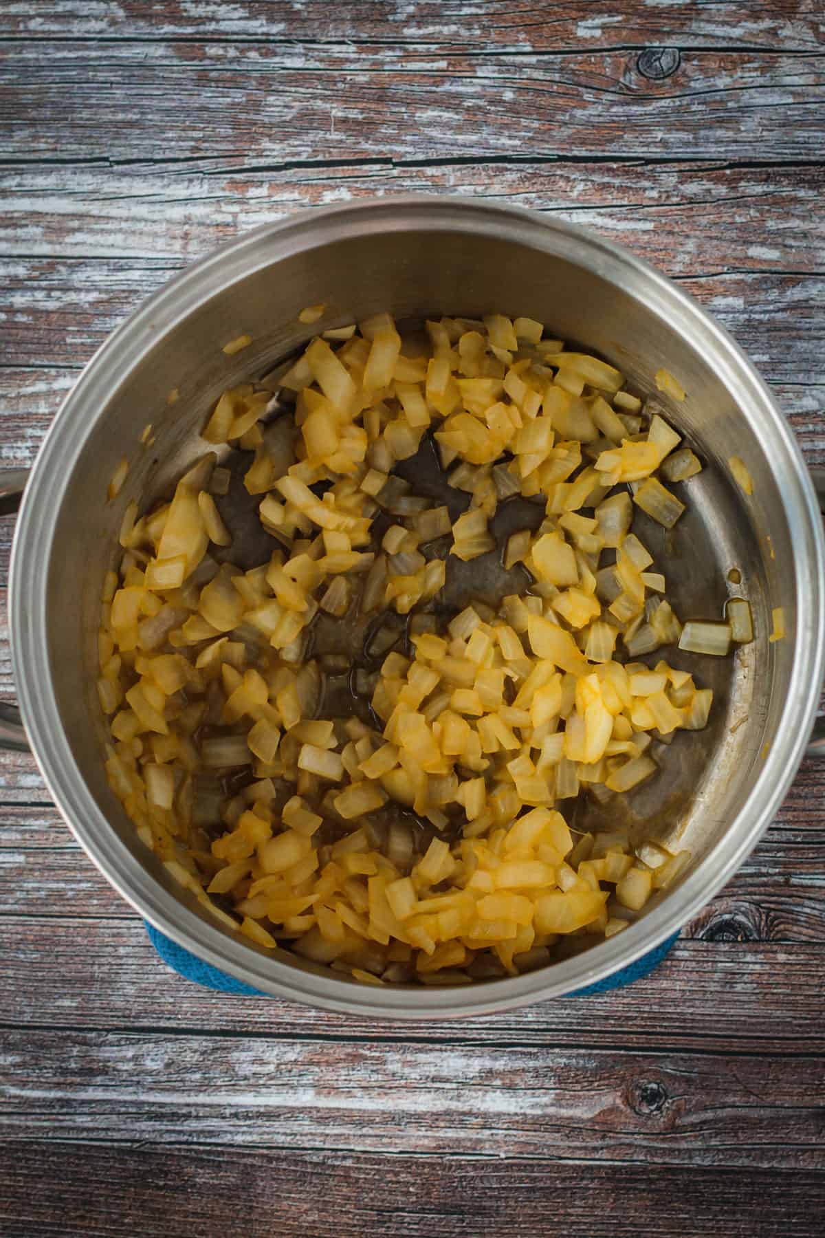 Sautéed onions with spices.