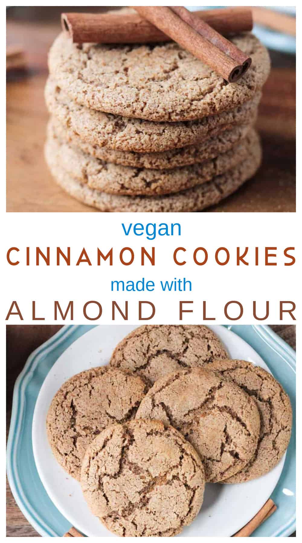 Vegan Cinnamon Cookies (Gluten Free, Oil Free) Veggie Inspired