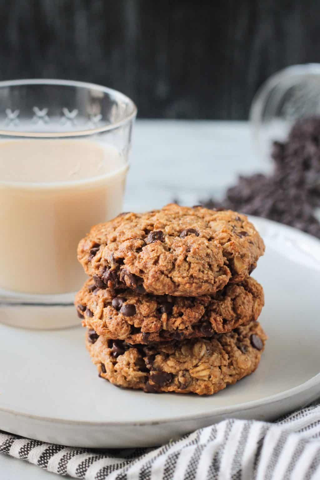 Vegan Oatmeal Chocolate Chip Cookies (Gluten Free) Veggie Inspired