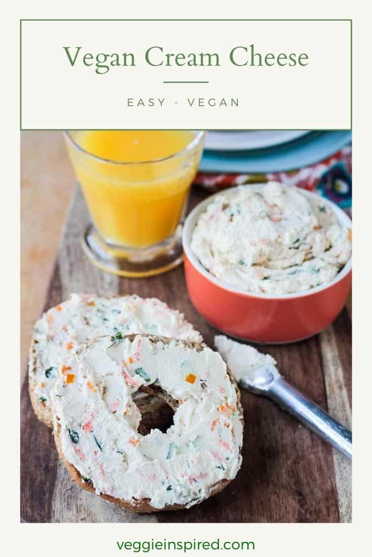 Veggie Cream Cheese Spread (Dairy-free, Oil-free!) ~ Veggie Inspired