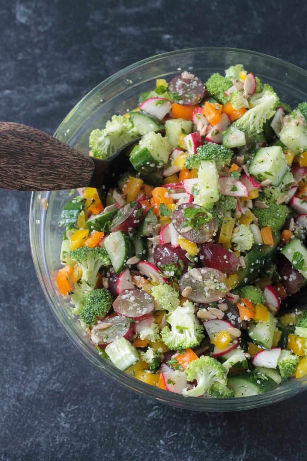 Raw Veggie Chopped Salad Oil Free Veggie Inspired