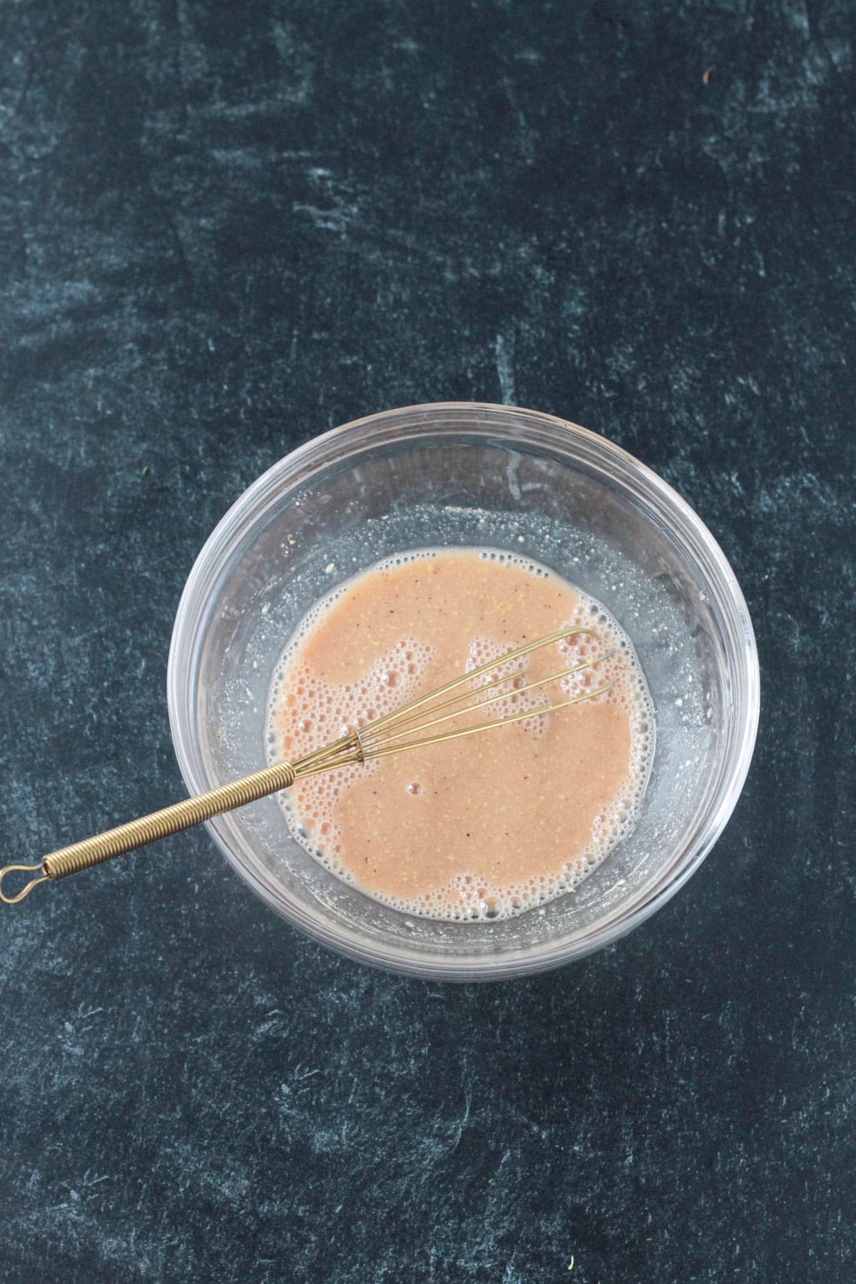 Salad dressing in a bowl.