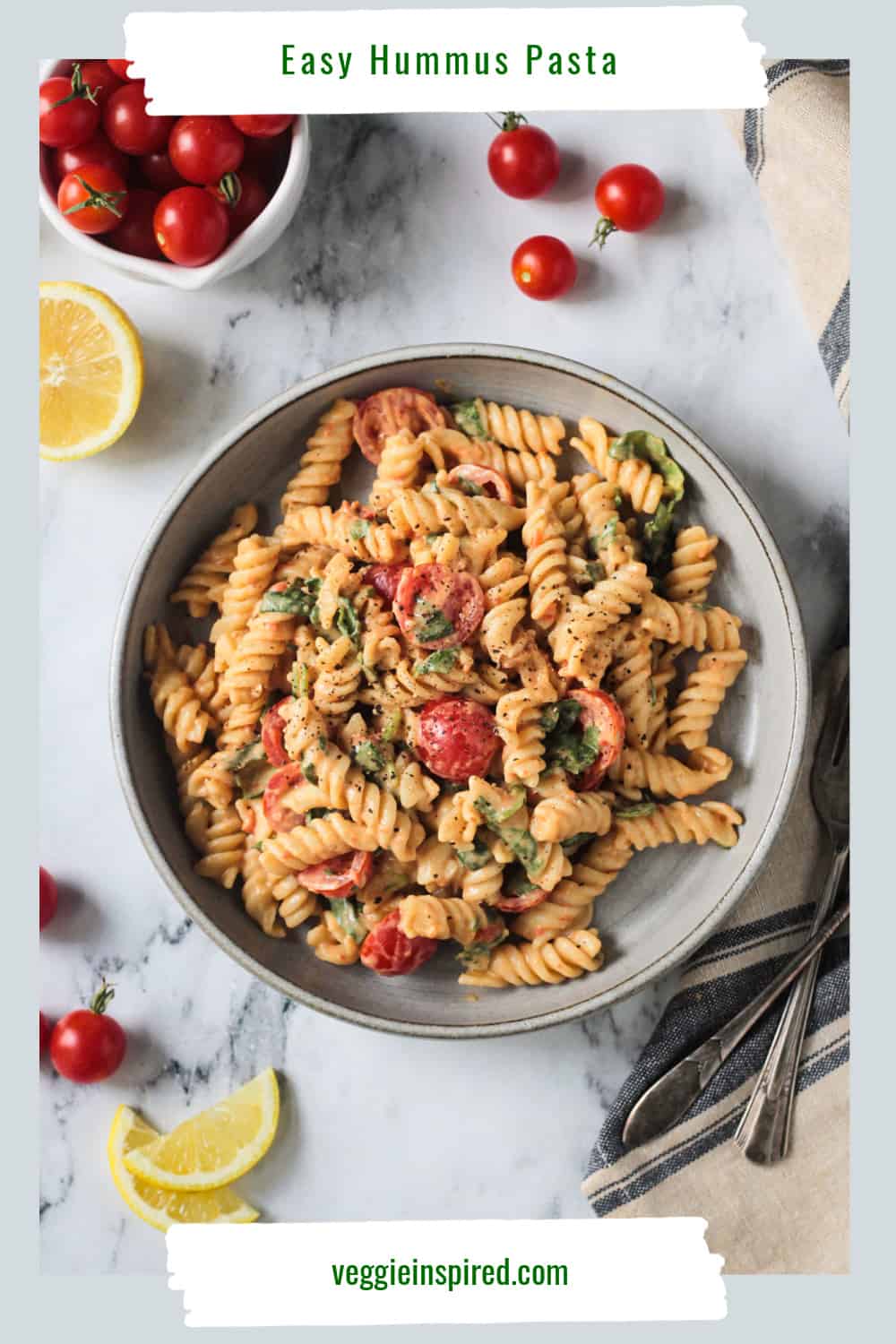 Quick and Easy Hummus Pasta (One Pot!) Veggie Inspired