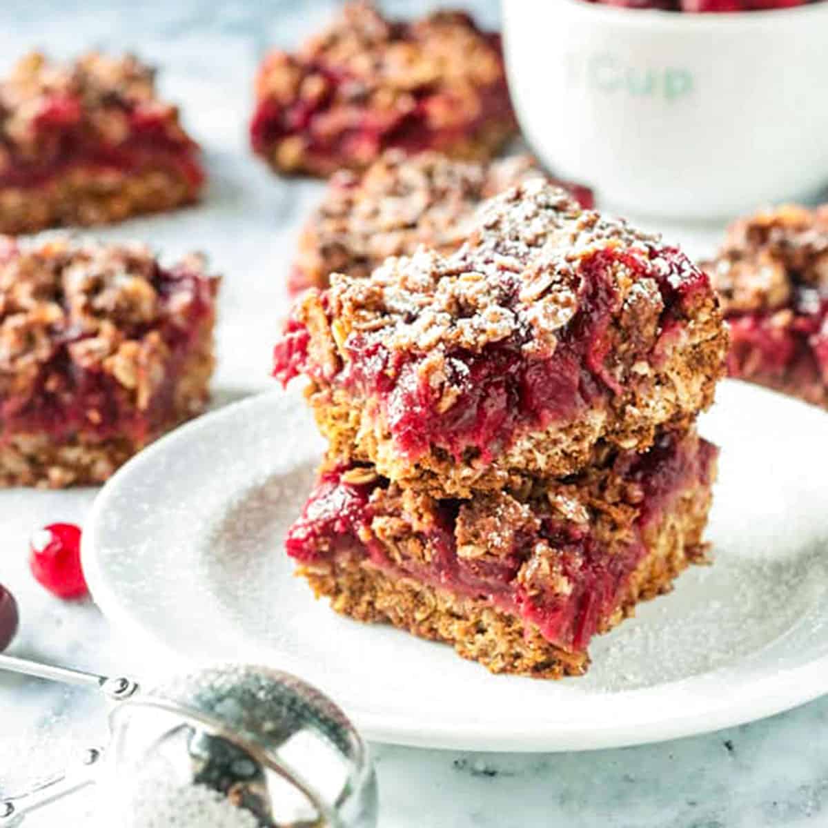 Cranberry Oat Crumble Bars