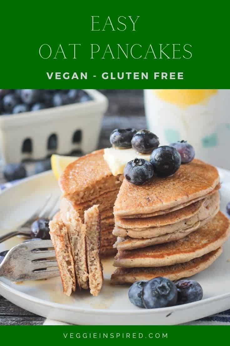 Vegan Oat Flour Pancakes (Gluten Free) Veggie Inspired