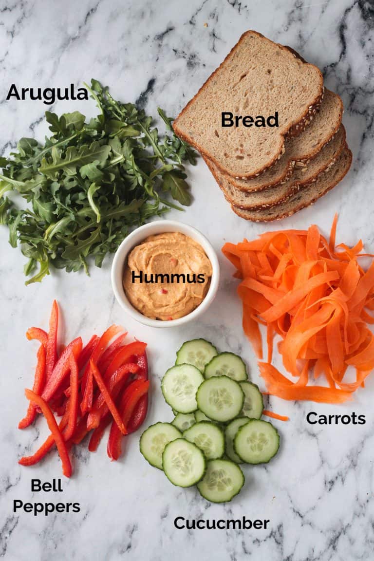 Veggie Hummus Sandwich (Vegan, Gluten Free) Veggie Inspired
