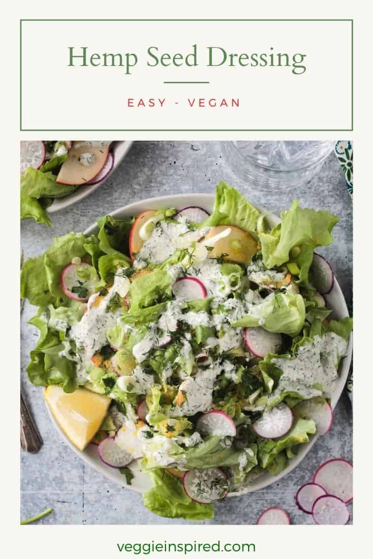 Hemp Seed Dressing (Nut Free, Oil Free!) Veggie Inspired