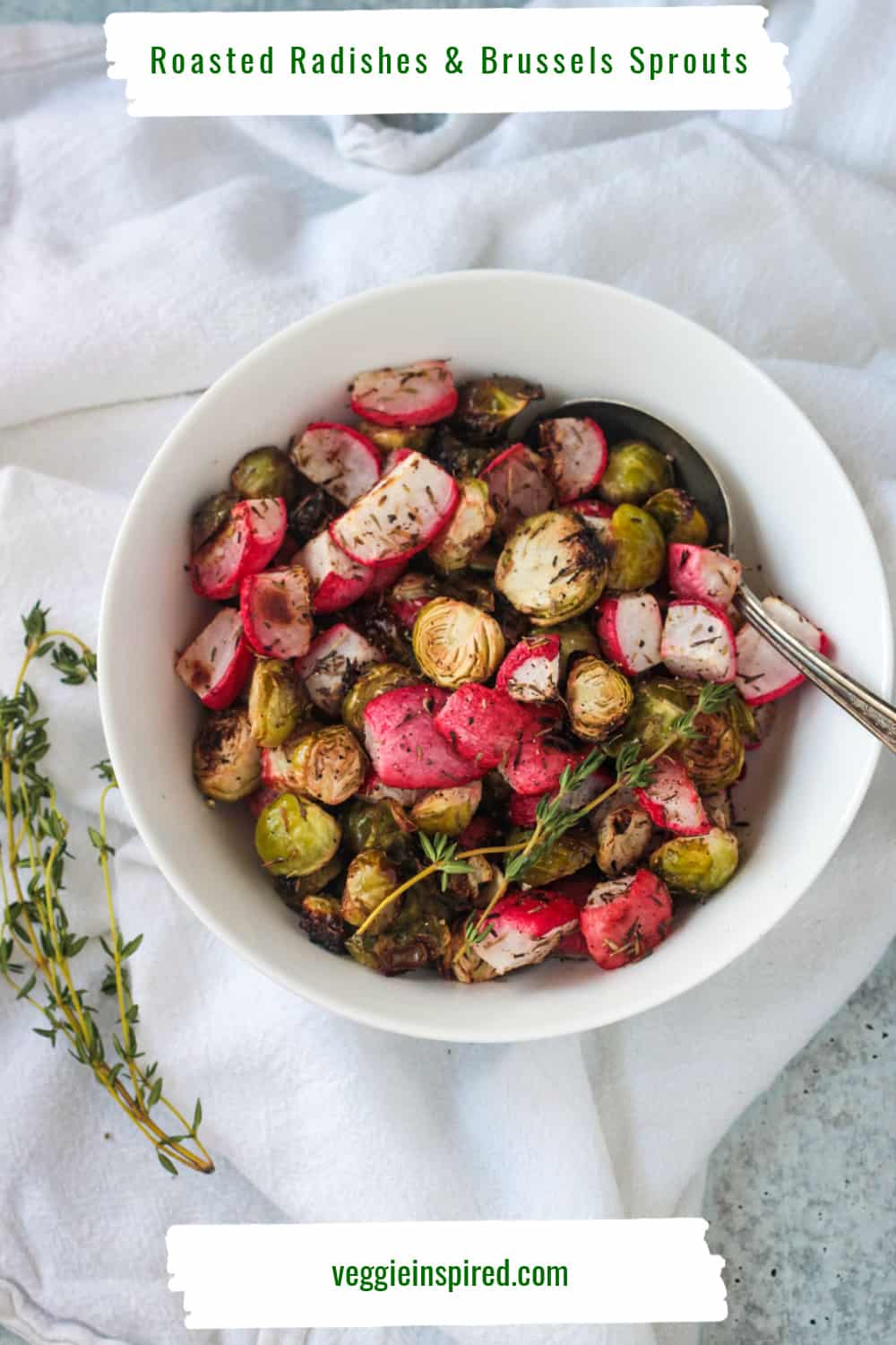 Oven Roasted Radishes and Brussels Sprouts Veggie Inspired