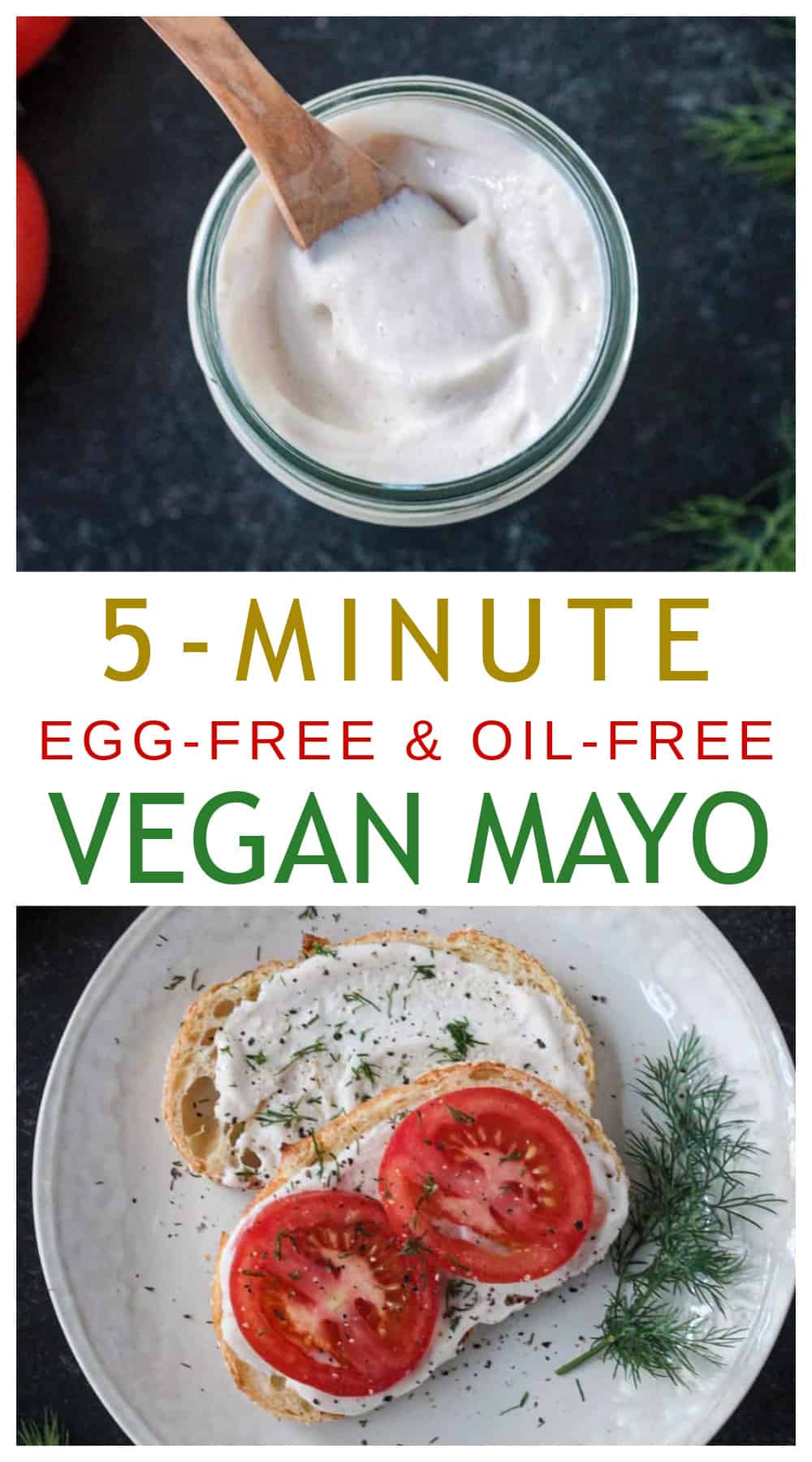 Easy Vegan Mayonnaise with Silken Tofu (Oilfree) Veggie Inspired
