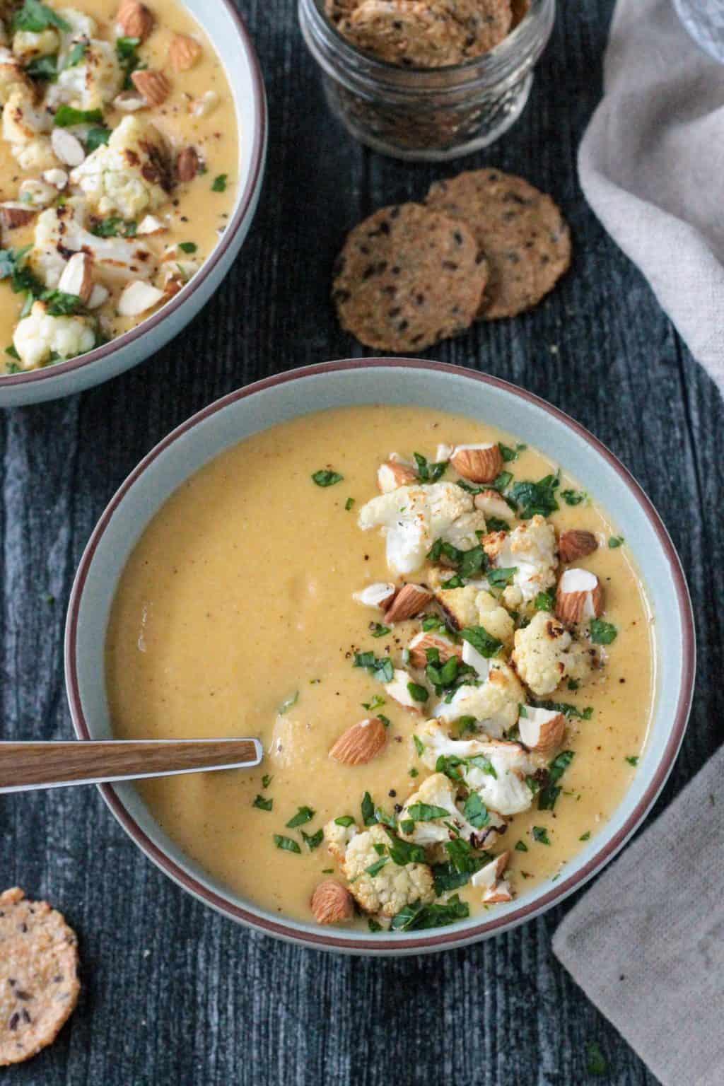 Creamy Vegan Cauliflower Soup Veggie Inspired