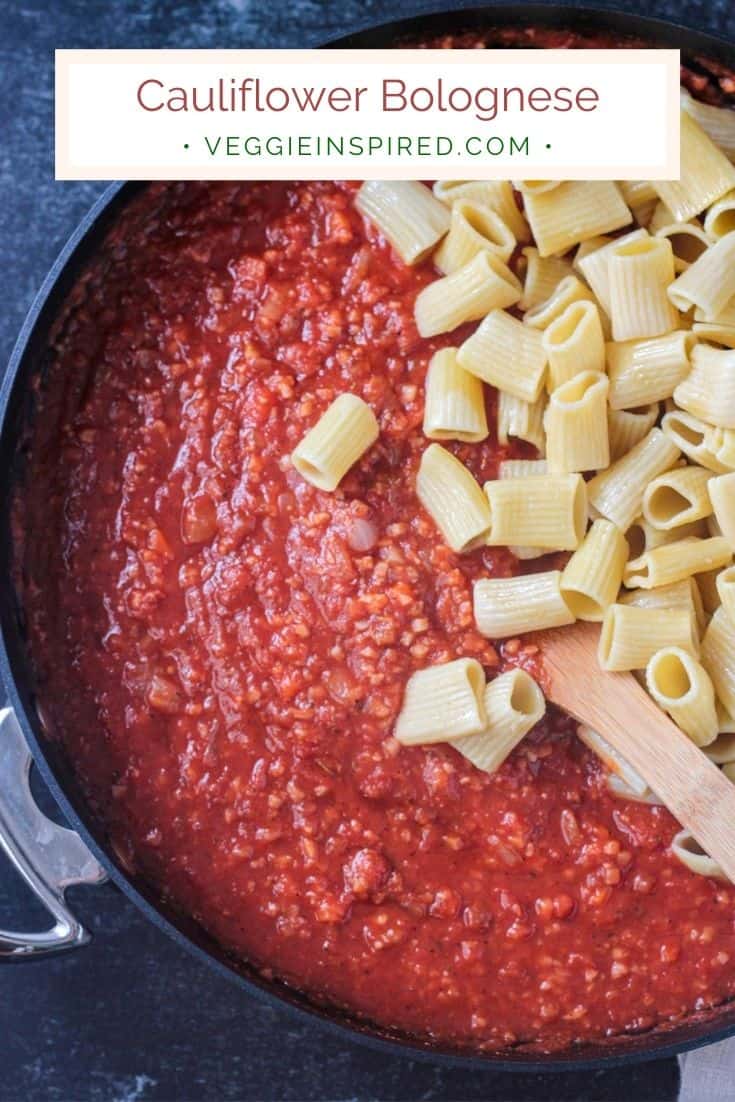 Vegan Cauliflower Bolognese Veggie Inspired
