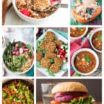 7 photo collage of recipes containing quinoa.