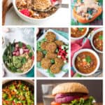 7 photo collage of recipes containing quinoa.