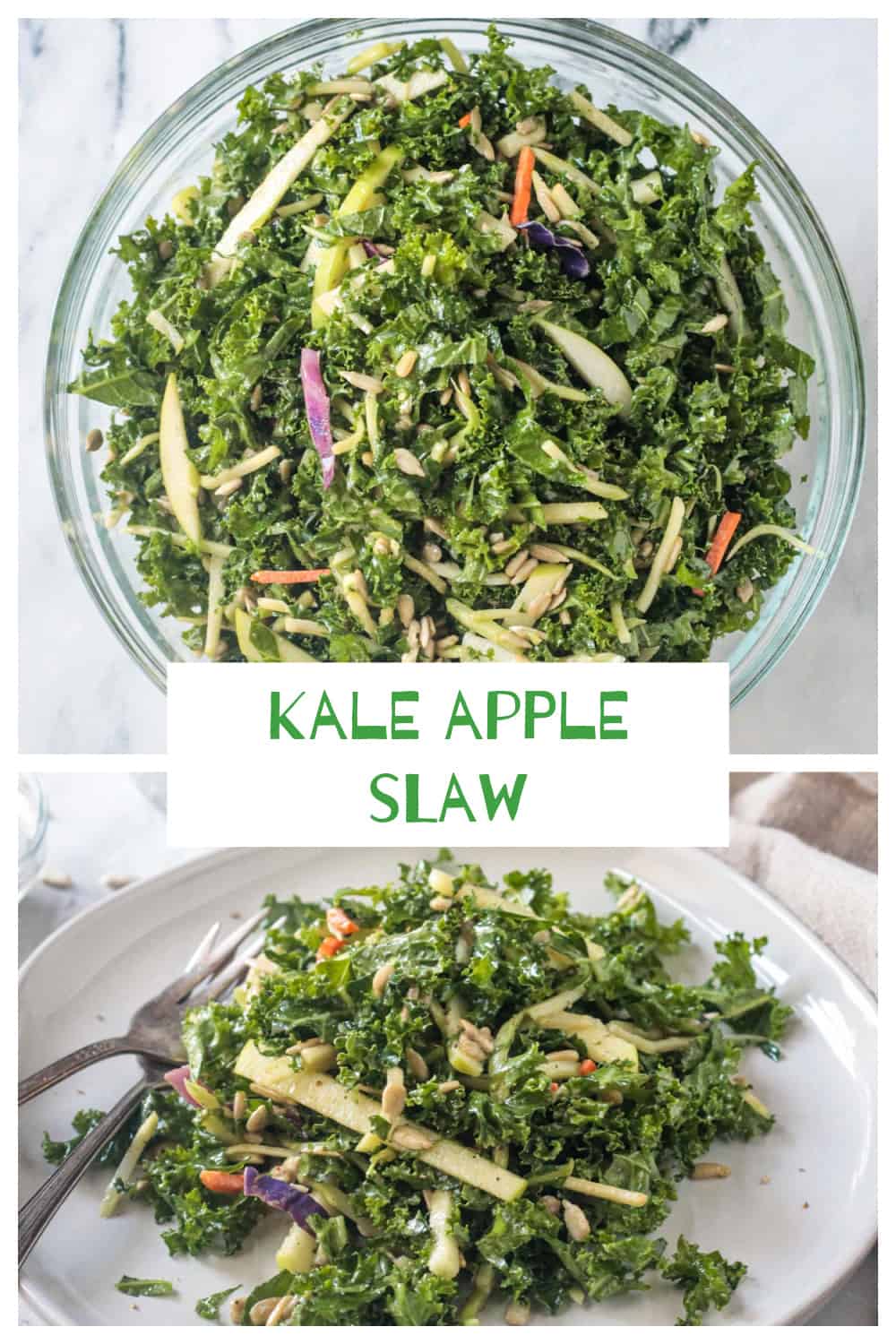 Kale Apple Slaw Veggie Inspired