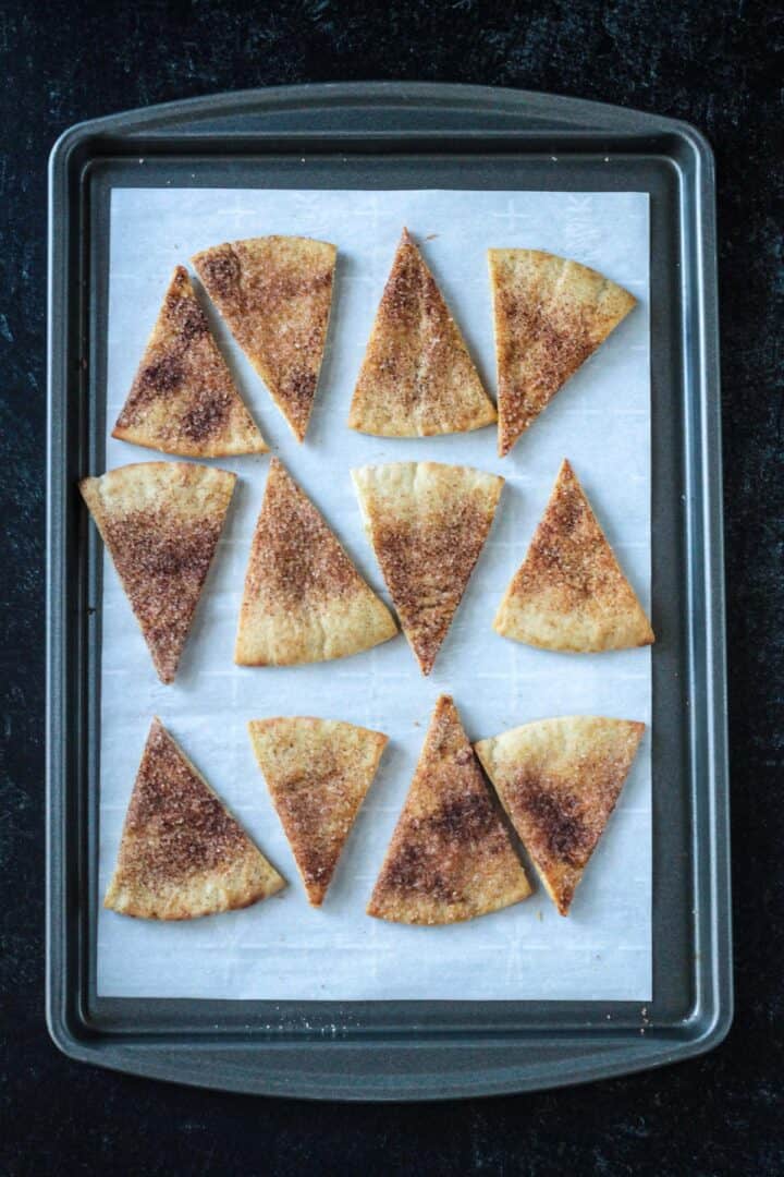 Homemade Cinnamon Sugar Pita Chips Veggie Inspired