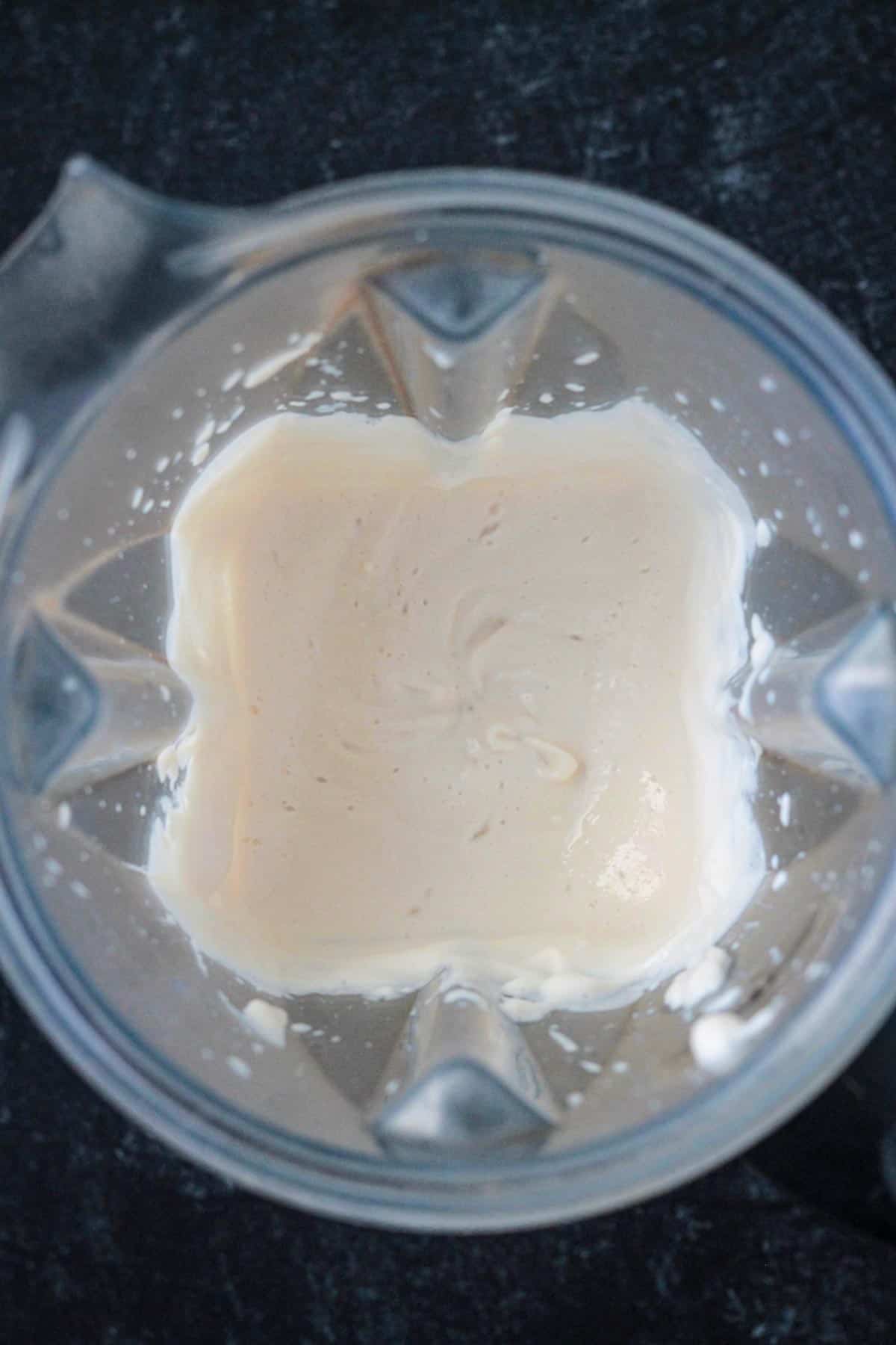 Ingredients fully puréed in a blender.