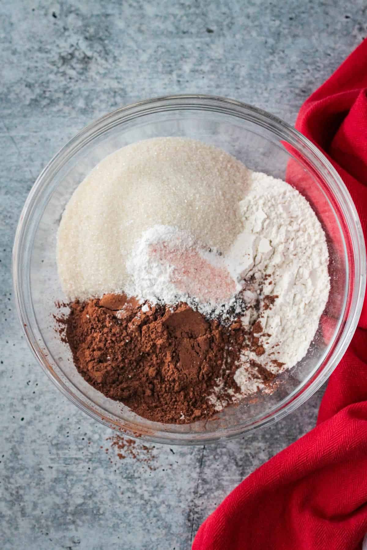 Dry ingredients in a bowl.