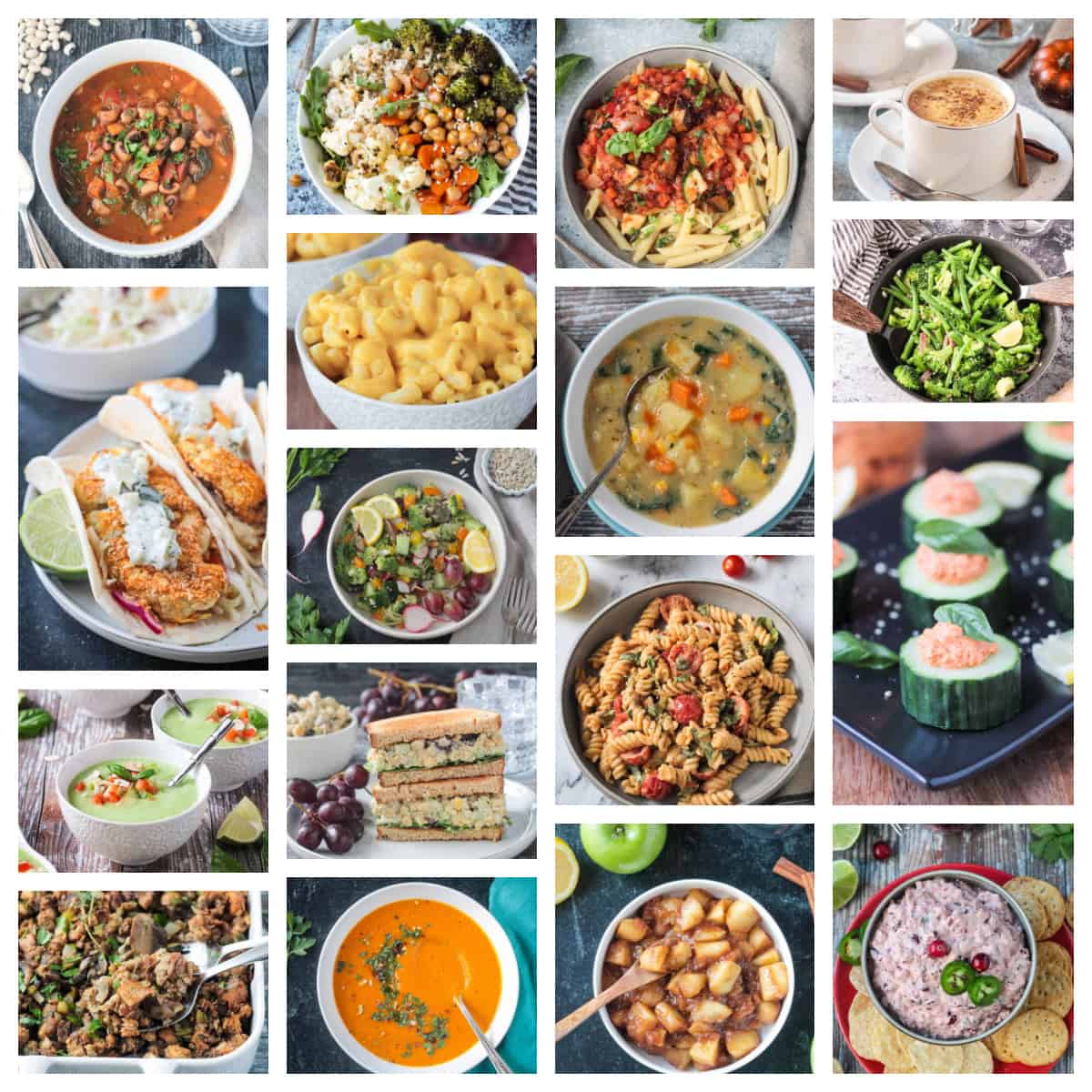17 photo collage of best recipes of 2023.