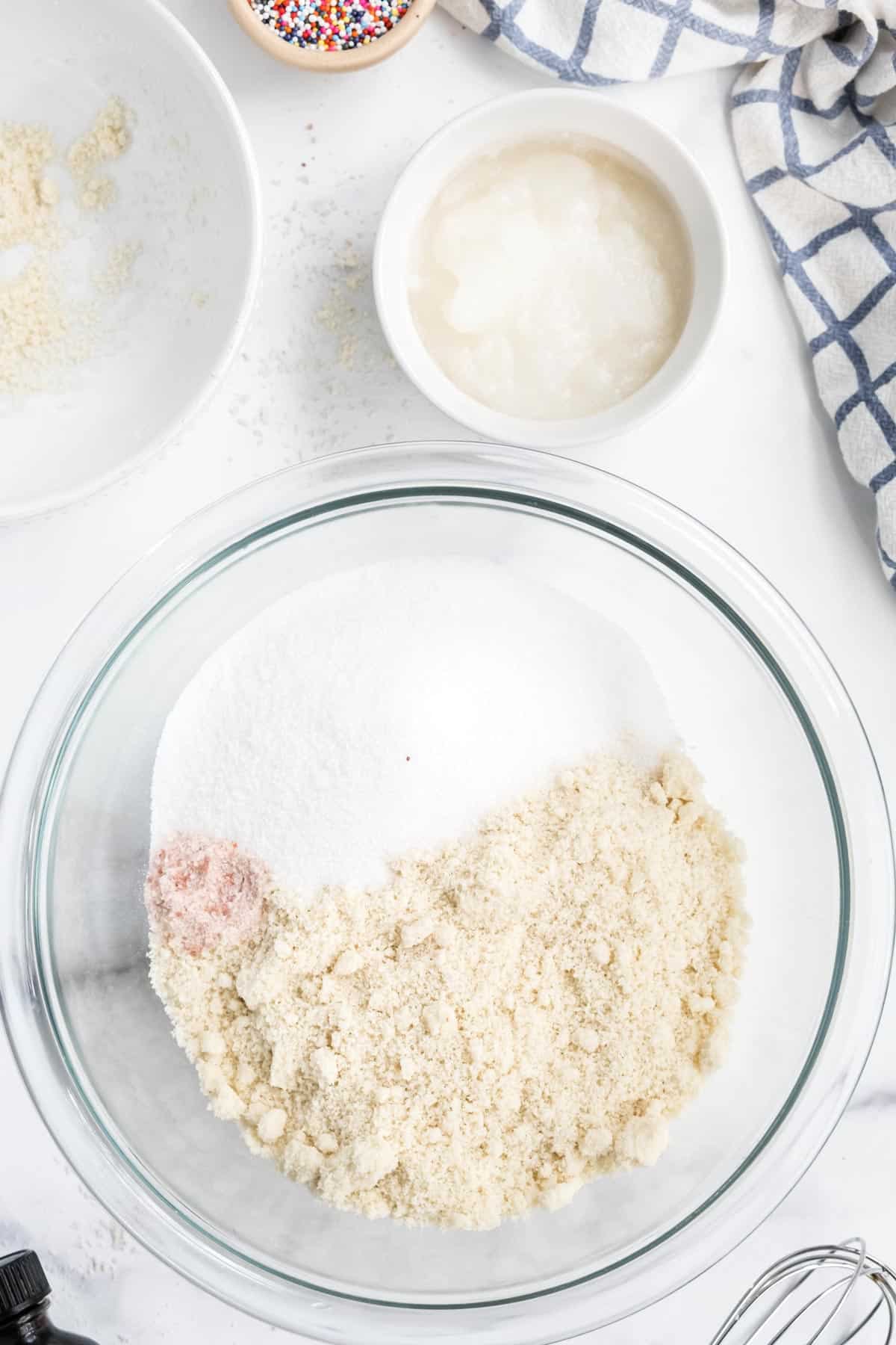 Dry ingredients in a bowl.