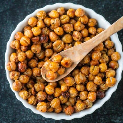Garlic Herb Seasoned Roasted Chickpeas Veggie Inspired