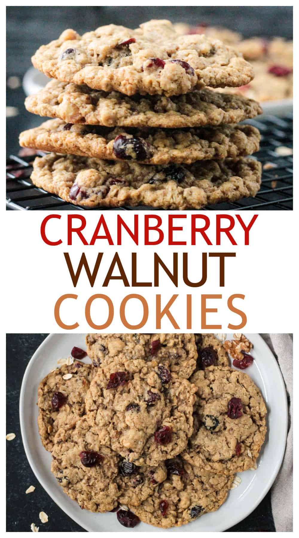 Vegan Oatmeal Cranberry Walnut Cookies Veggie Impressed Cook Heal