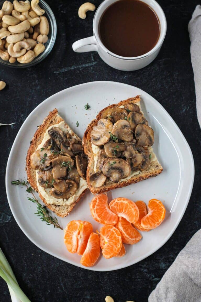 Fall Musroom Toast Creamy Mushroom Toast - Veggie Inspired