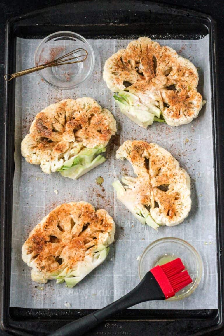Easy Vegan Roasted Cauliflower Steaks - Veggie Inspired