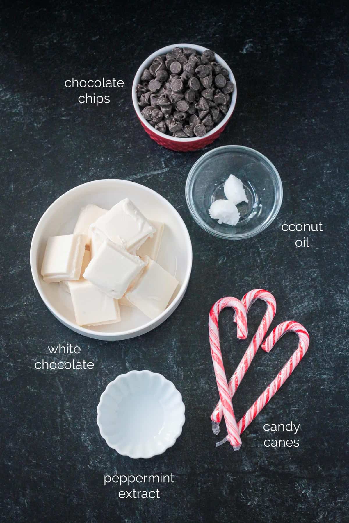 Recipe ingredients arrayed in individual bowls.