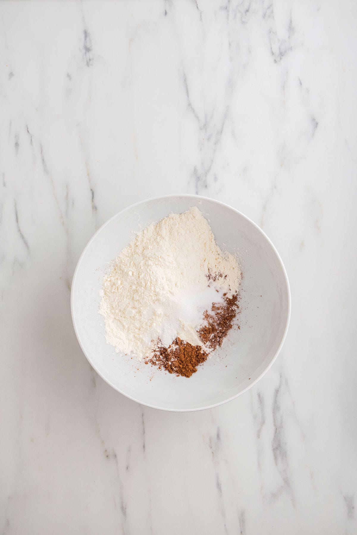 Dry ingredients in a bowl.