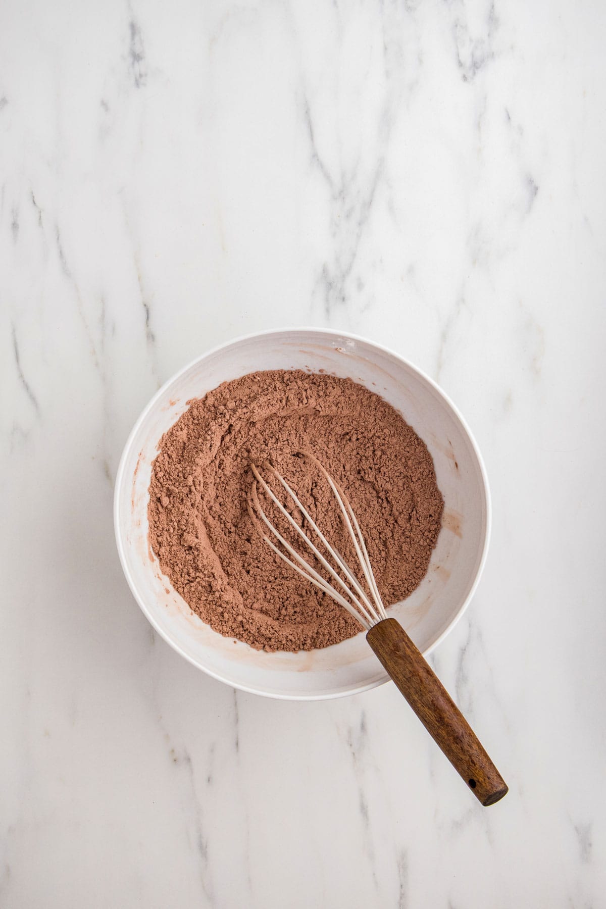 Dry ingredients whisked until combined.